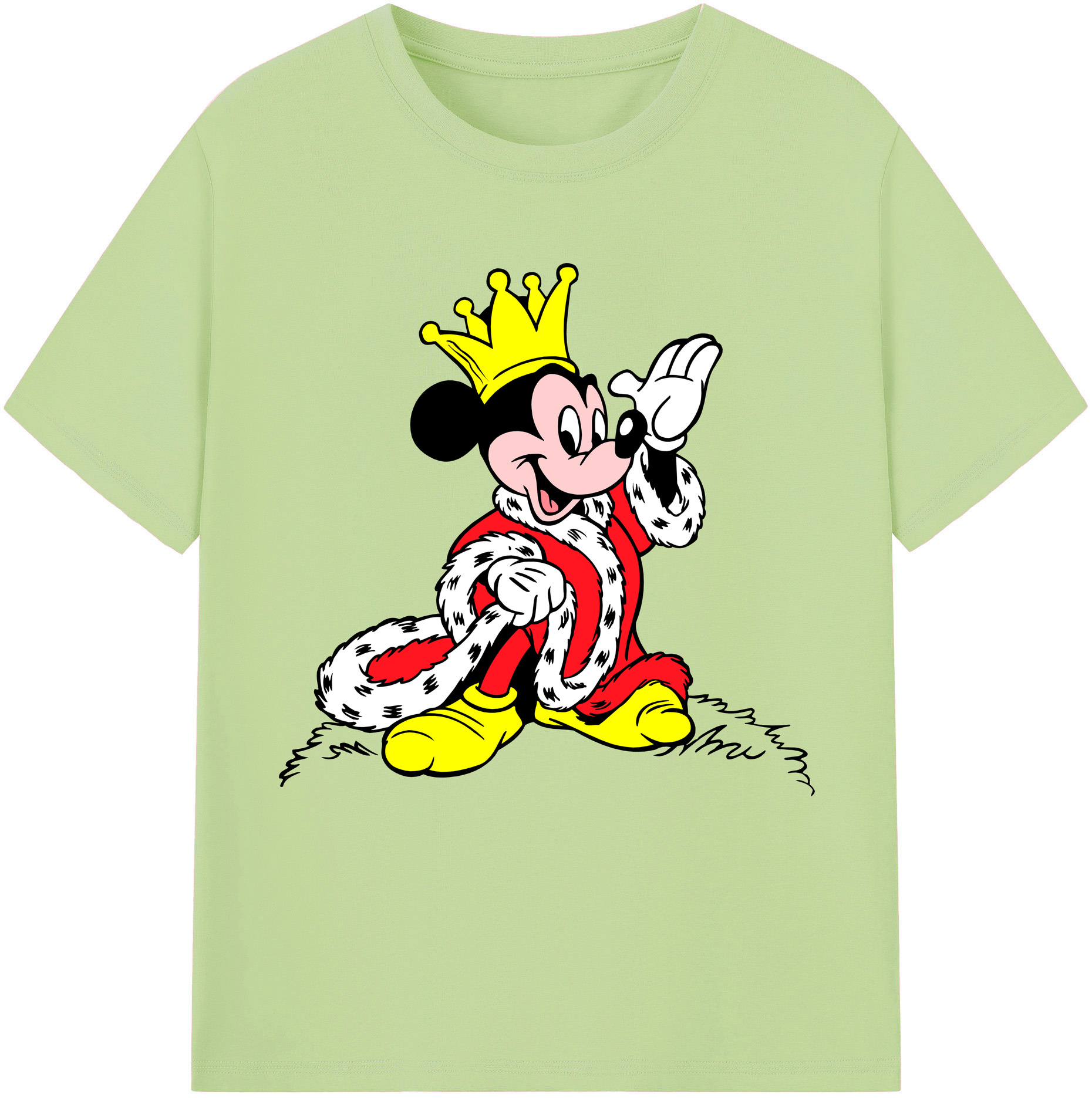 （画像用） ミッキーマウス Mickey Mouse 綿100％半袖Tシャツ（フロントプリント）
